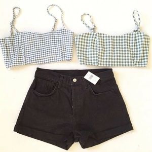 Brandy Melville  Button Fly Shorts & 2 Tops NEW